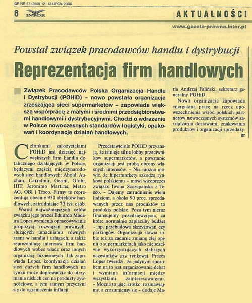 związek pracodawców handlu i instytucji