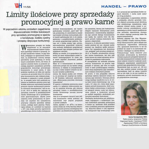 limity ilościowe przy sprzedaży promocyjnej a prawo karne